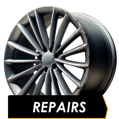 Showing damaged wheel needing repair